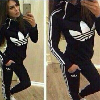 Chándal Adidas , Negro-Blanco