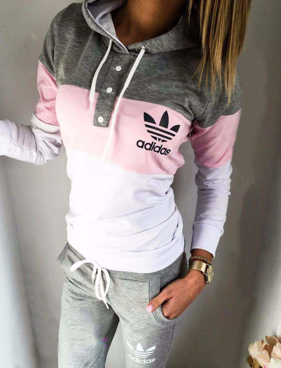 Adidas Réplica, Gris y Rosa | Tienda Monísima