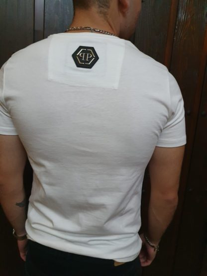 Camiseta Philipp Plein blanca, espalda