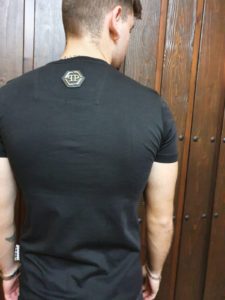 Camiseta Philipp Plein con cristales Swarosvki, espalda